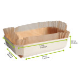 WOODSY Wooden Baking Mold 26oz L:7in W:4.3in H:2.3in - 4 pcs WOODSY Wooden Baking Mold 26oz L:7in W:4.3in H:2.3in - 4 pcs